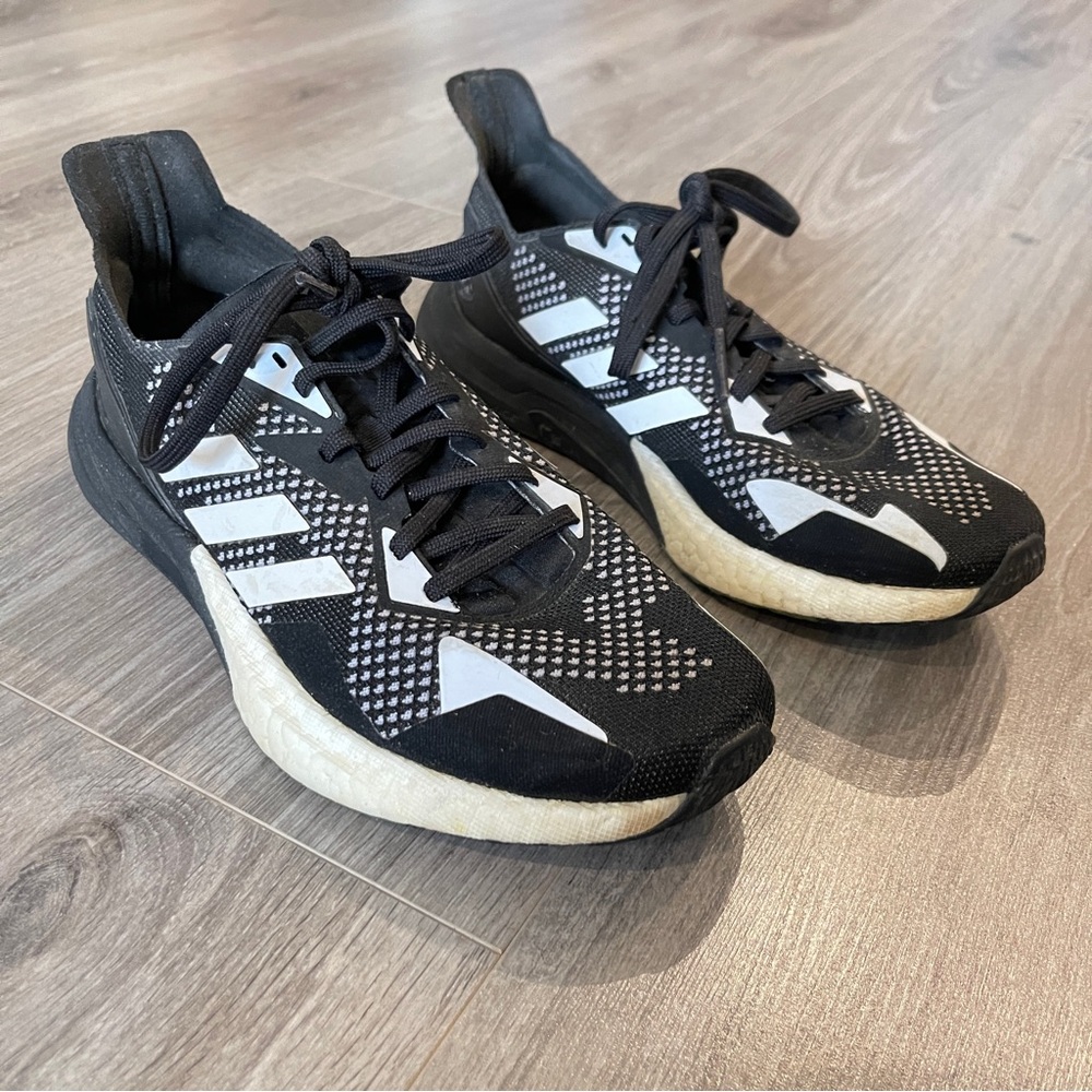Adidas -  X9000L3 - Men's Black and White Running Shoes - Size 7.5